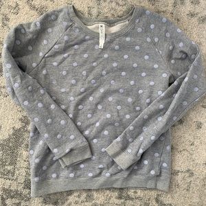 Women's polka dot crewneck sweater shirt